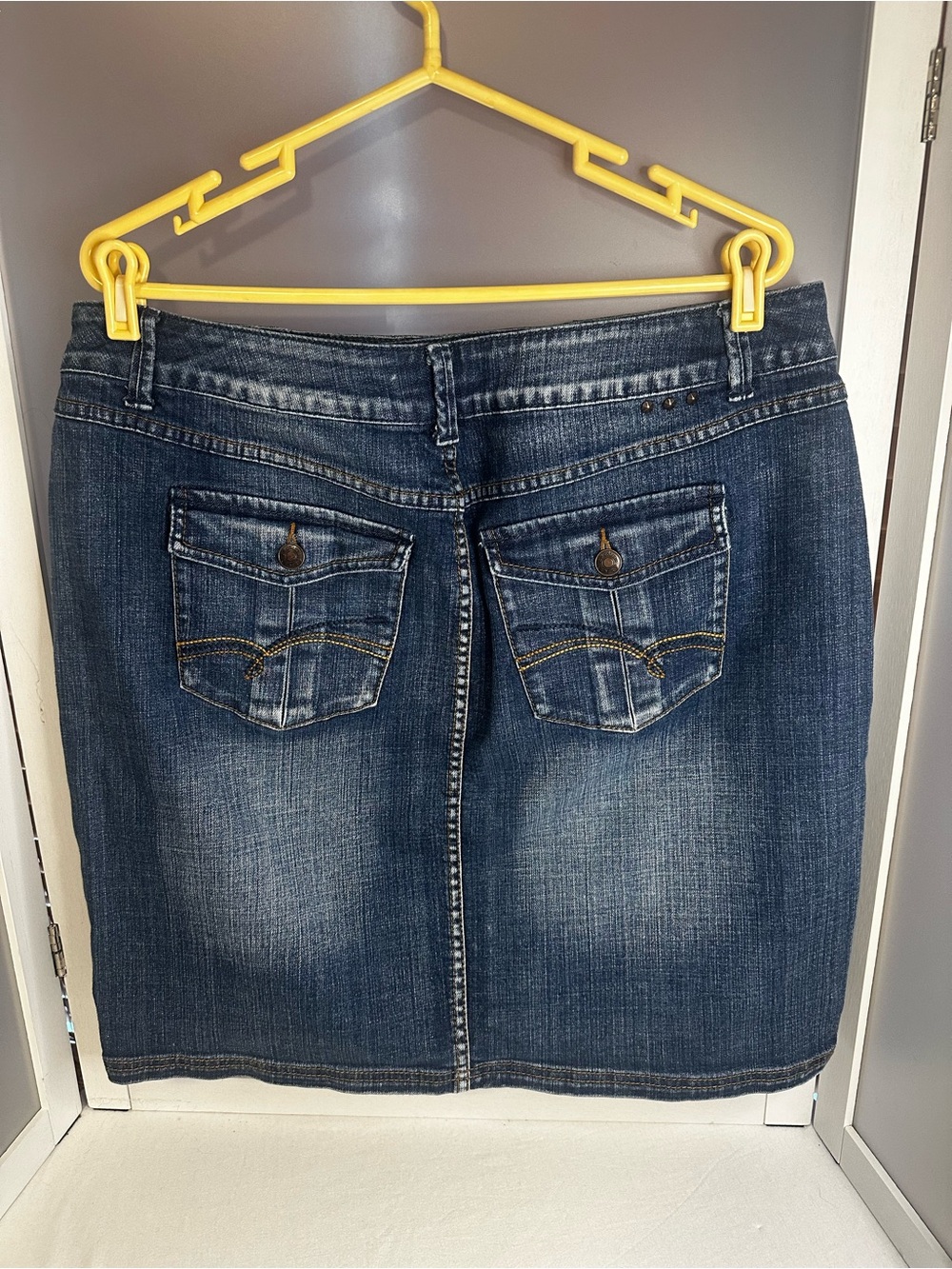 L.A. Blues Dark Blue Denim Skirt sz.18 - Picture 5 of 8